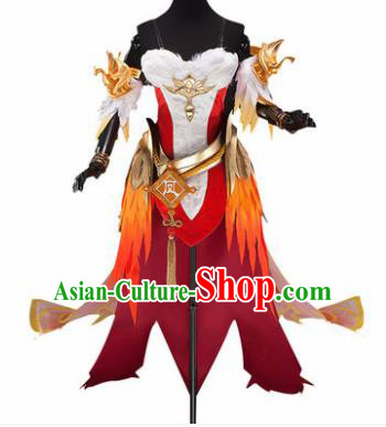 Traditional Chinese Cosplay Swordswoman Red Dress Ancient Heroine Costume for Women Traditional Chinese Cosplay Swordswoman Red Dress Ancient Heroine Costume for Women