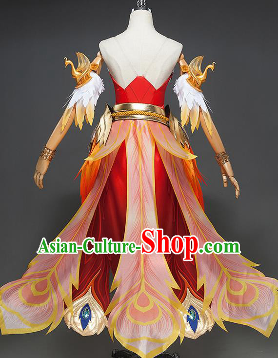 Traditional Chinese Cosplay Swordswoman Red Dress Ancient Heroine Costume for Women Traditional Chinese Cosplay Swordswoman Red Dress Ancient Heroine Costume for Women