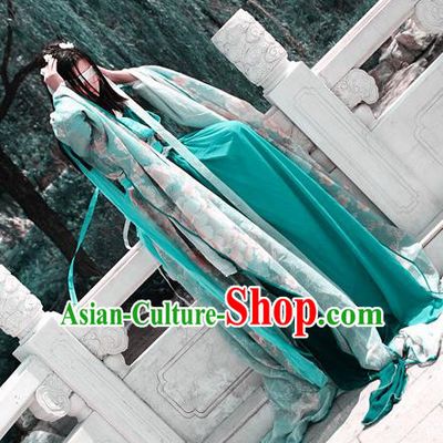 Traditional Chinese Cosplay Swordswoman Green Dress Ancient Royal Princess Costume for Women