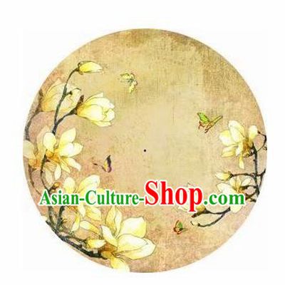 Chinese Handmade Printing Yulan Magnolia Oil Paper Umbrella Traditional Umbrellas