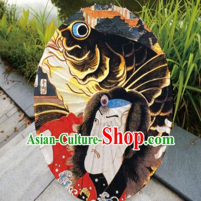 Japanese Handmade Printing Samurai Oil Paper Umbrella Traditional Umbrellas