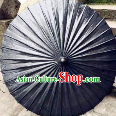 Chinese Handmade Black Oil Paper Umbrella Traditional Umbrellas