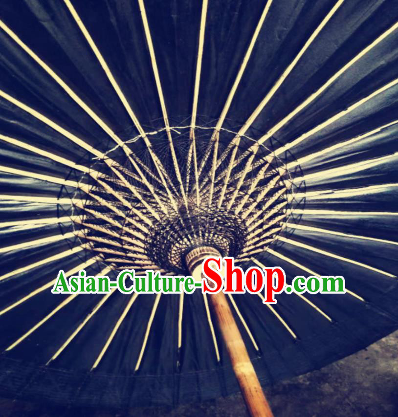 Chinese Handmade Black Oil Paper Umbrella Traditional Umbrellas Chinese Handmade Black Oil Paper Umbrella Traditional Umbrellas