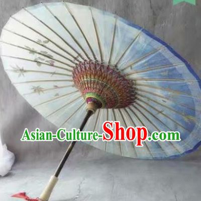 Chinese Handmade Bamboo Leaf Oil Paper Umbrella Traditional Umbrellas