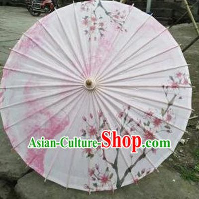 Chinese Handmade Printing Peach Blossom Oil Paper Umbrella Traditional Umbrellas