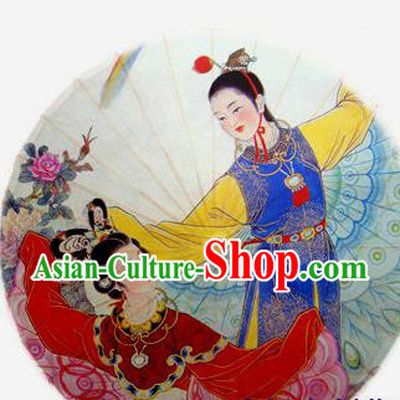 Chinese Handmade Printing Jia Baoyu Lin Daiyu Oil Paper Umbrella Traditional Decoration Umbrellas