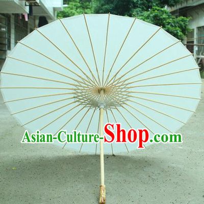 Handmade Chinese Classical Dance White Paper Umbrella Traditional Cosplay Decoration Umbrellas