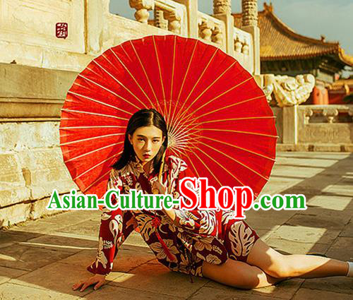 Handmade Chinese Classical Dance Red Paper Umbrella Traditional Cosplay Decoration Umbrellas Handmade Chinese Classical Dance Red Paper Umbrella Traditional Cosplay Decoration Umbrellas