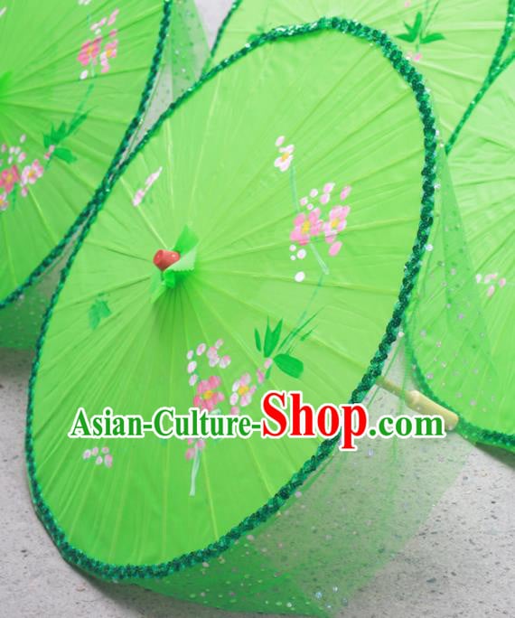 Handmade Chinese Green Veil Silk Umbrella Traditional Classical Dance Decoration Umbrellas Handmade Chinese Green Veil Silk Umbrella Traditional Classical Dance Decoration Umbrellas