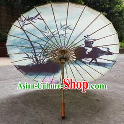Chinese Classical Dance Handmade Ink Painting Cowboy Paper Umbrella Traditional Decoration Umbrellas