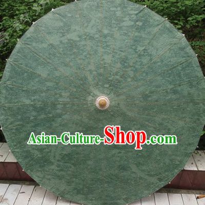 Chinese Classical Dance Handmade Green Paper Umbrella Traditional Decoration Umbrellas