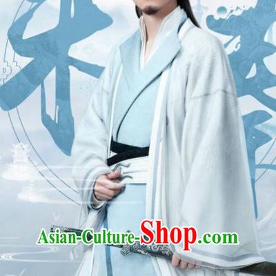 Ancient Chinese Crown Prince Hanfu Clothing Drama Swordsman Zhu Qin Costumes for Men