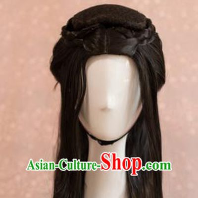 Traditional Chinese Ancient Tang Dynasty Princess Wigs Cosplay Goddess Chignon for Women