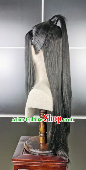 Traditional Chinese Cosplay Young Swordsman Wigs Sheath Ancient Kawaler Chignon for Men Traditional Chinese Cosplay Young Swordsman Wigs Sheath Ancient Kawaler Chignon for Men