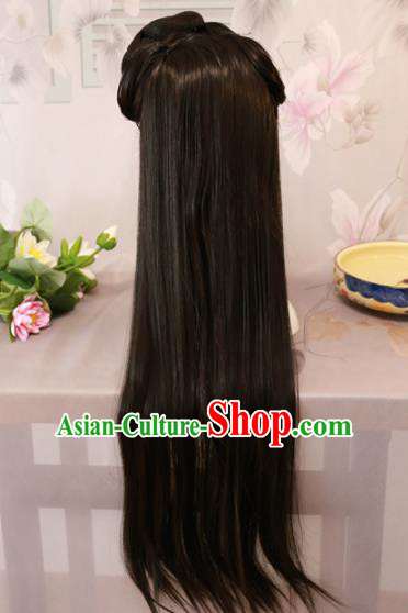 Traditional Chinese Ming Dynasty Geisha Wigs Cosplay Ancient Goddess Female Swordsman Chignon for Women Traditional Chinese Ming Dynasty Geisha Wigs Cosplay Ancient Goddess Female Swordsman Chignon for Women
