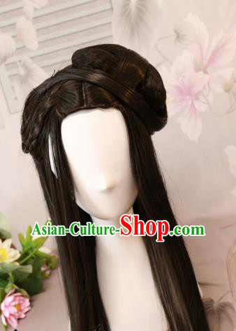 Traditional Chinese Ming Dynasty Geisha Wigs Cosplay Ancient Goddess Female Swordsman Chignon for Women Traditional Chinese Ming Dynasty Geisha Wigs Cosplay Ancient Goddess Female Swordsman Chignon for Women