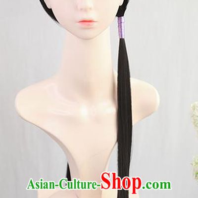 Traditional Chinese Cosplay Ming Dynasty Princess Wigs Sheath Ancient Nobility Lady Chignon for Women