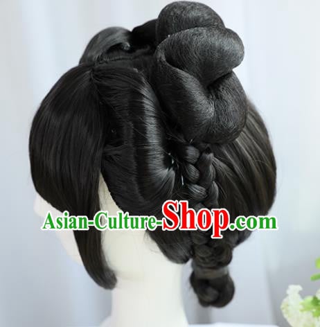 Traditional Chinese Cosplay Ming Dynasty Wigs Sheath Ancient Nobility Lady Chignon for Women Traditional Chinese Cosplay Ming Dynasty Wigs Sheath Ancient Nobility Lady Chignon for Women