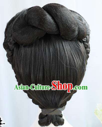 Traditional Chinese Cosplay Ming Dynasty Wigs Sheath Ancient Nobility Lady Chignon for Women Traditional Chinese Cosplay Ming Dynasty Wigs Sheath Ancient Nobility Lady Chignon for Women