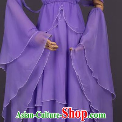 Traditional Chinese Cosplay Female Swordsman Purple Dress Ancient Drama Goddess Costumes for Women
