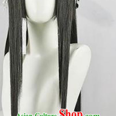 Traditional Chinese Cosplay Court Princess Wigs Sheath and Hairpins Ancient Goddess Chignon for Women