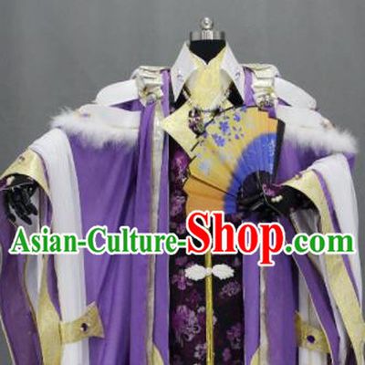 Customize Chinese Traditional Cosplay Taoist Priest Purple Costumes Ancient Swordsman Clothing for Men