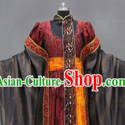 Traditional Chinese Cosplay Goddess Queen Purplish Red Dress Ancient Drama Female Swordsman Costumes for Women