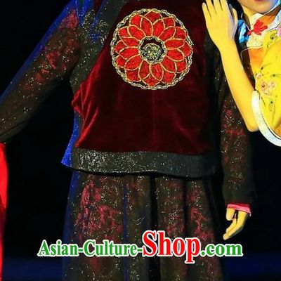 Chinese Female Embroider Ancient Milord Clothing Stage Performance Dance Costume for Men