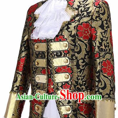 Traditional England Prince Costumes European Court Vest Coat Clothing for Men