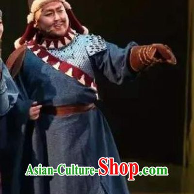 Chinese Zhaojun Chu Sai Ancient Mongol Nationality King Clothing Stage Performance Dance Costume for Men