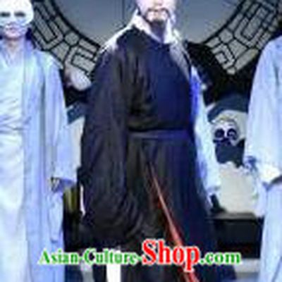 Chinese Drama Huating Song of Song Dynasty Ancient Landlord Black Clothing Stage Performance Dance Costume for Men