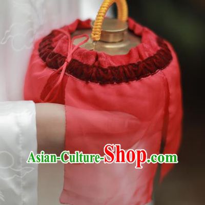 Traditional Chinese Ancient Termofor Cover Embroidered Red Veil Bag