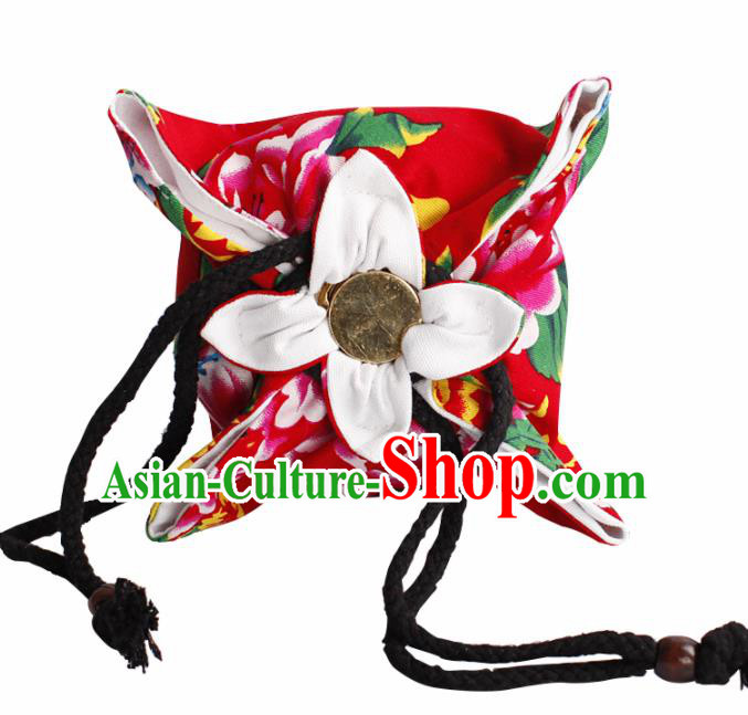 Traditional Chinese Ancient Termofor Cover Phoenix Pattern Red Cloth Bag Traditional Chinese Ancient Termofor Cover Phoenix Pattern Red Cloth Bag