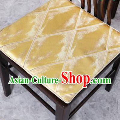 Traditional Chinese Cushion Classical Twilight Pattern Yellow Brocade Cover Home Decoration Accessories