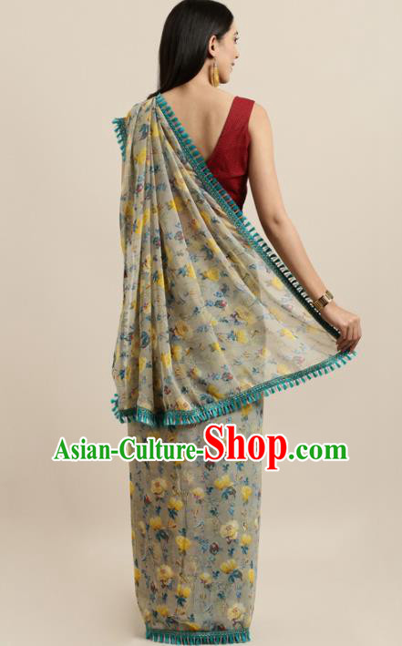 Asian Indian Bollywood Printing Georgette Dress India Traditional Sari Costumes for Women Asian Indian Bollywood Printing Georgette Dress India Traditional Sari Costumes for Women