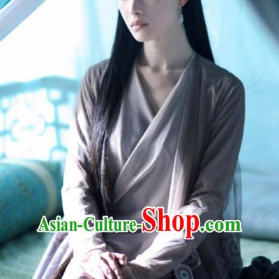 Chinese Ancient Nobility Lady Drama Love and Destiny Lin Mo Ni Ni Purple Replica Costumes and Headpiece for Women