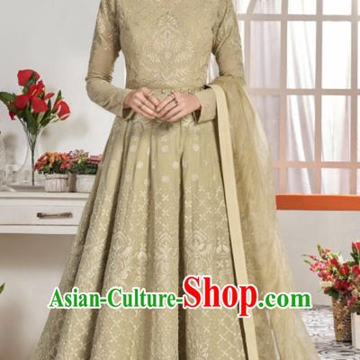 Asian Indian National Lehenga Bollywood Kelly Georgette Embroidered Dress India Traditional Costumes for Women
