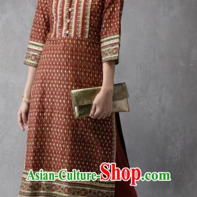 Asian Indian Traditional Printing Blouse India Punjabis Lehenga Choli Costume for Women