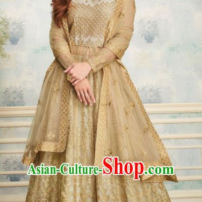 Indian Traditional Lehenga Bollywood Court Embroidered Grey Dress Asian India National Festival Costumes for Women