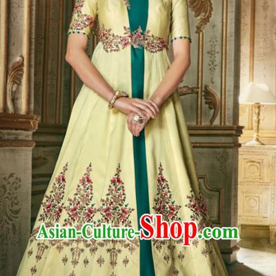 Indian Traditional Festival Anarkali Dress Asian India National Court Bollywood Costumes for Women