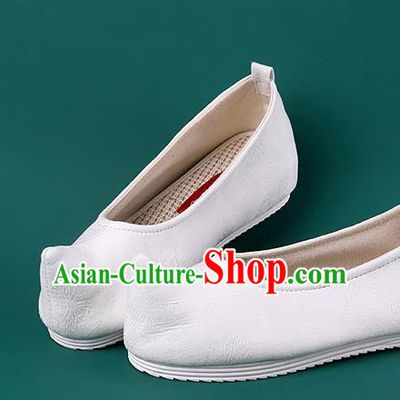 Chinese Traditional White Cloth Shoes Hanfu Shoes Princess Shoes for Women
