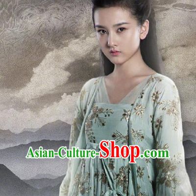 Chinese Drama Novoland Eagle Flag Ancient Princess Yu Ran Song Zu Er Replica Costumes and Headpiece for Women