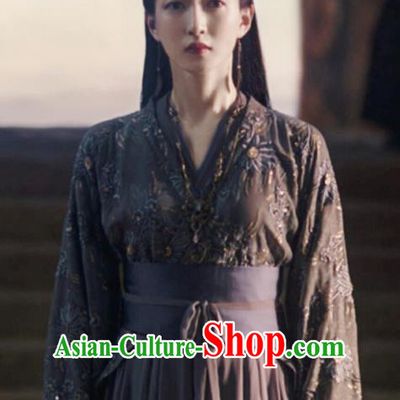 Chinese Ancient Drama Novoland Eagle Flag Princess Gong Yuyi Replica Costumes and Headpiece for Women