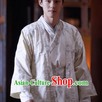 Novoland Eagle Flag Chinese Historical Drama Ancient Crown Prince Lv Guichen Replica Costumes and Headpiece for Men