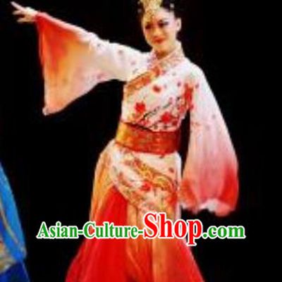 Lady Zhaojun Chinese Han Dynasty Classical Dance Dress Stage Performance Dance Costume and Headpiece for Women