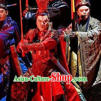 Chinese King Zhuang of Chu Ancient Spring and Autumn Period Clothing General Stage Performance Dance Costume for Men