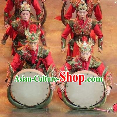 Chinese King Zhuang of Chu Ancient Spring and Autumn Period Soldier Clothing Stage Performance Dance Costume for Men