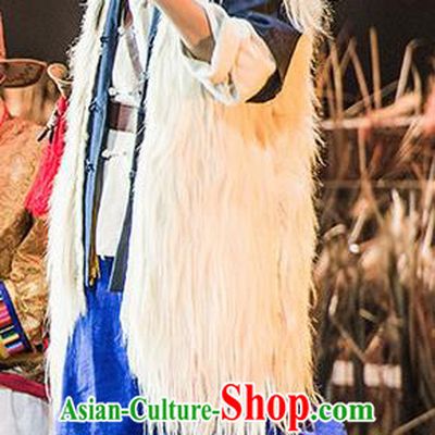 Walking Marriage Chinese Mosuo Nationality Winter Clothing Stage Performance Dance Costume for Men