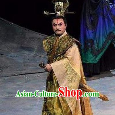 Chinese King Zhuang of Chu Ancient Spring and Autumn Period Stage Performance Dance Costume for Men