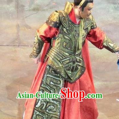 Chinese King Zhuang of Chu Ancient Spring and Autumn Period Body Armor Stage Performance Dance Costume for Men